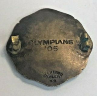LAN432: OLYMPIANS 1905 STERLING PIN VINTAGE ORLEANS MARDI GRAS KREWE FAVOR 2