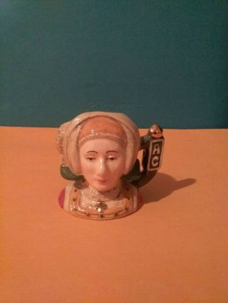 Royal Doulton Character Jug: Anne Of Cleves D7044 Tiny 1 1/2 " 1996 Ltd 2,  500