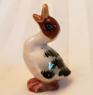 Vintage 1940 ' s Ducks Holding Umbrellas in Caddy Salt and Pepper shakers 3