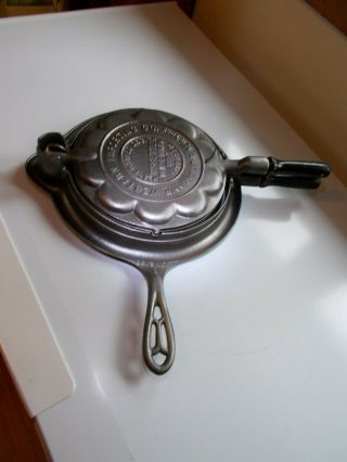 Vintage Griswold 8 Heart Shaped Waffle Iron Cast Iron Western Importing Co