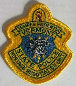 Commemorative Patch: Vermont State Police Hostage Negotiator