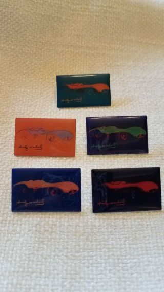 Andy Warhol Formula 1 Pop Art Pins,  Set Of 5