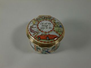 Halcyon Days Enamel Trinket Box.  Made Exclusively For Scully And Scully