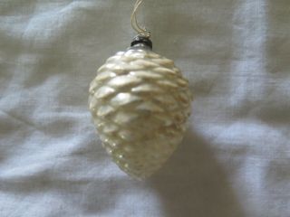 Glass Christmas Tree Decoration Pine Cone C1950s Approx 5 Cms Tall