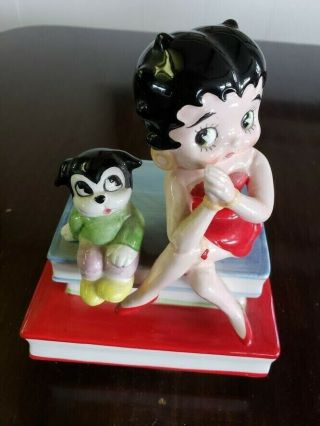 Vintage Betty Boop Music Box With Her Dog Vandor " I Wanna Be Loved By You "