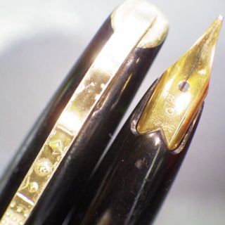 Gt Black Platinum Elite C/c Fountain Pen 18k Gold F Nib Universal Cartridge