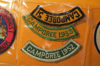 1951 1952 1953 Council Patch Segments Camp Boy Scout Patches