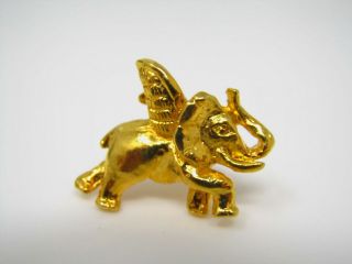 Vintage Collectible Pin: Flying Elephant Gold Tone Design