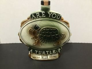 Jim Beam Are You A Turtle Decanter 100 Months Old 1975 How Sweet It Is