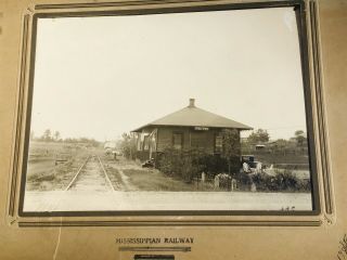 Vintage Fulton Mississippi Train Station Photograph O’steen Studios Amory Ms.