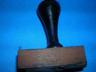 Vintage General Store Hand Rubber Stamp with Wood Handle No.  3 2 