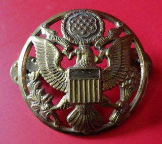 Us Army Enlisted Brass Cap Badge