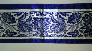 National Society Daughters Of The American Revolution (dar) Blue And White Scarf