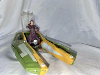 Lucasfilm Star Wars Ii Attack Of The Clones Zam Wesell Speeder Toy W/ Figure