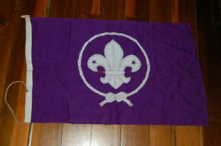 Boy Scout International Emblem Flag Old,  Wool 23 " X 36 "