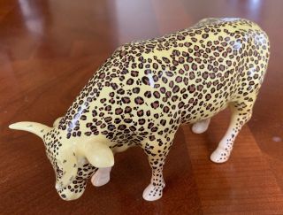 Cow Parade Cows Figurines Item Leopard Animal Print Ceramic No Box