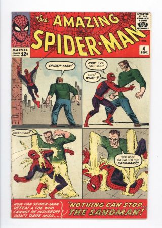 Spider - Man 4 Vol 1 Upper Mid Grade 1st Appearance Of Sandman