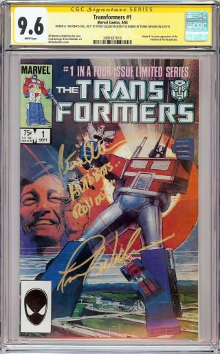 Transformers 1 (1984) Cgc 9.  6 Ss Signed Welker & Cullen,  " Autobots Roll Out "