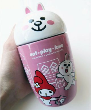 Line Friends x Sanrio Characters Cony My Melody Ceramic Mug Cup Limited 3
