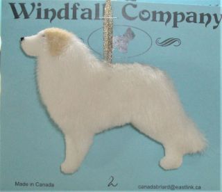 Colored Great Pyrenees Dog Soft Plush Christmas Ornament 2 By Wc