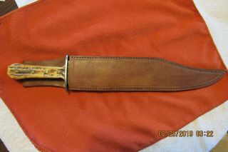 Vintage US Custom Hand Made.  J LILE Large Bowie Knife MADE FROM A FILE. 3