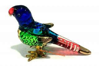 Handmade Glass Parrot Art Glass Blown Sea Animal Figurine/bird Figurine Shi
