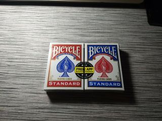Bicycle Standard Index Playing Cards 2 Deck Red And Blue Poker Magic Tricks