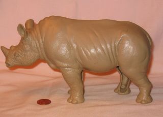 Vintage 8” Rhino/rhinoceros Figure From Big Jim Safari Playset; By Mattel 1973