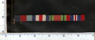 , 1 Undress Ribbon Bar From World War Ii With 4 Ribbons From Canada.