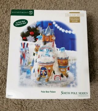 Dept 56 North Pole Series Polar Bear Palace 799918 Limited Christmas Village