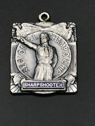 Nra Regional Championship Sharpshooter Medal Sterling 23.  5g L112