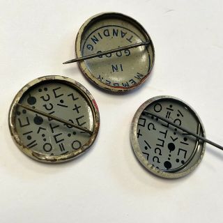 Superman Tim Club Pins - (3) c.  1940’s - Scarce - - 2