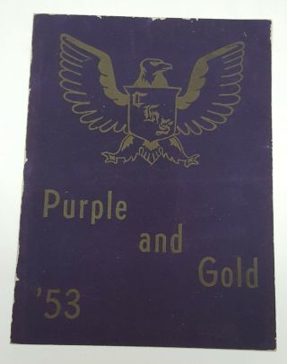 1953 Canova,  Sd High School Yearbook,  Purple And Gold