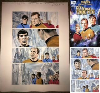 Harlan Ellison Star Trek City On Edge Of Forever 1 Art Painting Signed