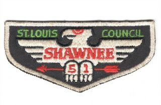 Bsa Boy Scout Patch - Oa Shawnee Lodge 51,  St.  Louis Council - 1st Style