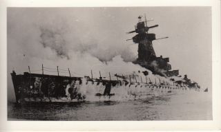 Wwii Photo German Kriegsmarine Pocket Battleship Graf Spee Burning 5