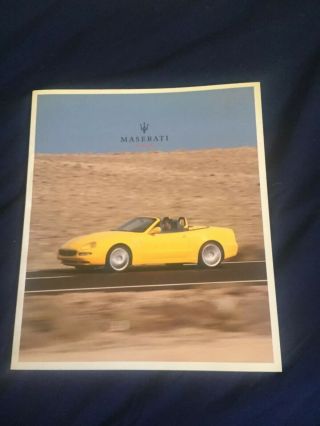 2003 Maserati Spyder Gt And Cambiocorsa Color Brochure Prospekt