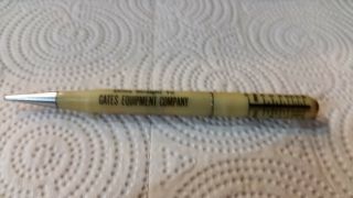 " Gates Equipment Company " Vintage Advertising Mechanical Pencil/golf - Meter Pencil