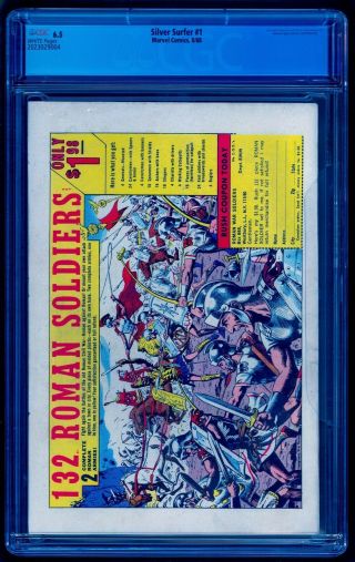 SILVER SURFER 1 CGC 6.  5 WHITE PAGES NO MARKS OR STAMPS 2