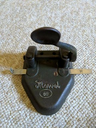 Vintage Marvel 60,  2 Hole Paper Punch,  Collectible Patina