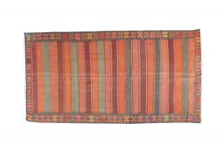 6x11 Wool Handmade Vintage Oriental Geometric Interior Design Kilim Area Rug