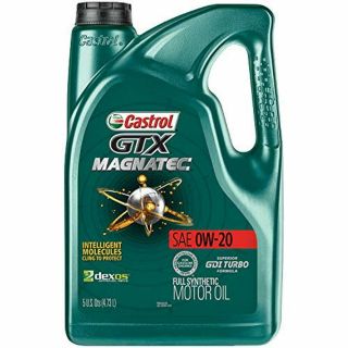 Motor Oils Castrol 03060 Gtx Magnatec 0w - 20 Full Synthetic Oil,  5 Quart