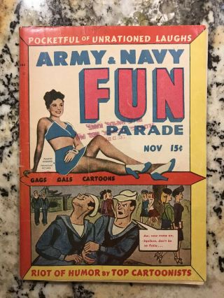 Vintage November 1944 Army & Navy Fun Parade Rest Day Satire