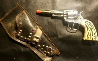 Vintage 1950s - 1960s Toy Cap Gun With Holster