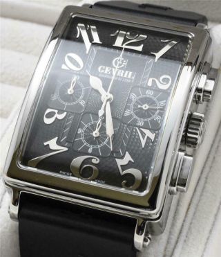 Gevril Men ' s 5010 Avenue Of Americas Automatic 51j Chronograph Watch XXX/500 2
