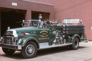 Westernport Md 1954 Gmc American Pumper - Fire Apparatus Slide