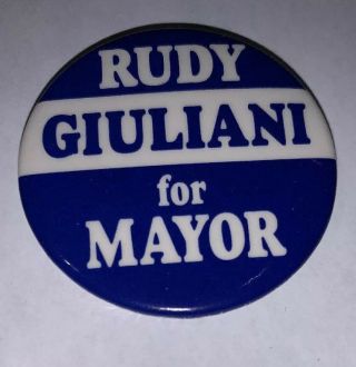 Rudy Giuliani For Mayor Pin