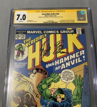 The Incredible Hulk 182 Signed Stan Lee & Roy Thomas Cgc 7.  0