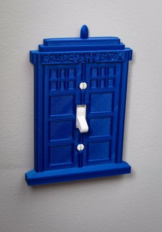 Dr Who Tardis Light Switch Cover 3d Printed