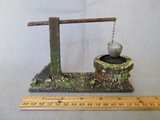 Old Vintage Christmas Garden Putz Water Well,  Made In Germany